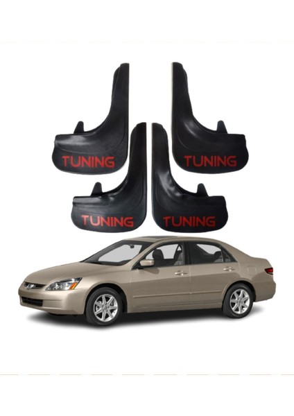 Honda Accord 2003-2008 Uyumlu Tuning Yazılı 4'lü Tozluk Çamurluk Paçalık Modifiye
