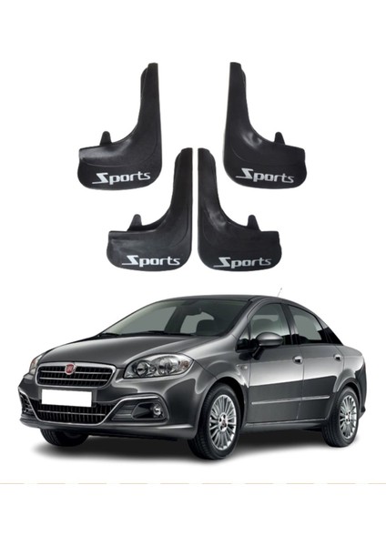 Fiat Linea Tüm Kasalara Uyumlu Sports Yazılı 4'lü Tozluk Çamurluk Paçalık Modifiye