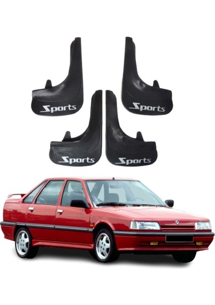 Renault R 21 Tüm Kasalara Uyumlu Sports Yazılı 4'lü Tozluk Çamurluk Paçalık Modifiye