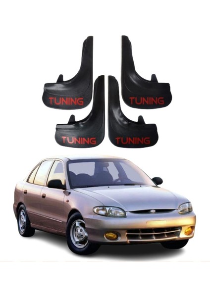 Hyundai Excel Tüm Kasalara Uyumlu Tuning Yazılı 4'lü Tozluk Çamurluk Paçalık Modifiye