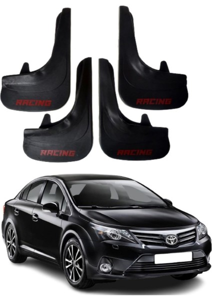 Toyota Avensis Uyumlu Racing Yazılı 4'lü Tozluk Çamurluk Paçalık Modifiye