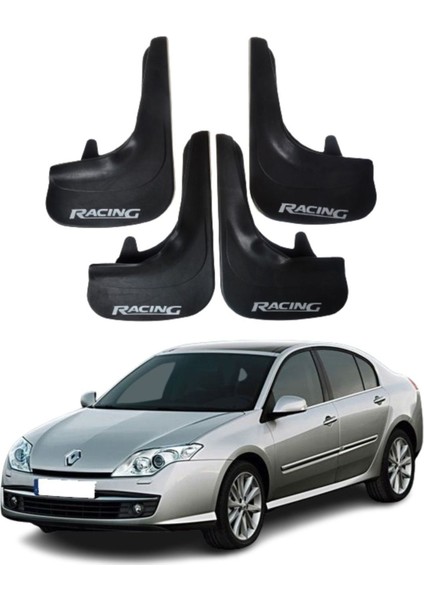 Renault Laguna 3 Uyumlu Racing Yazılı 4'lü Tozluk Çamurluk Paçalık Modifiye