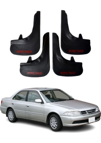 Toyota Carina Uyumlu Racing Yazılı 4'lü Tozluk Çamurluk Paçalık Modifiye