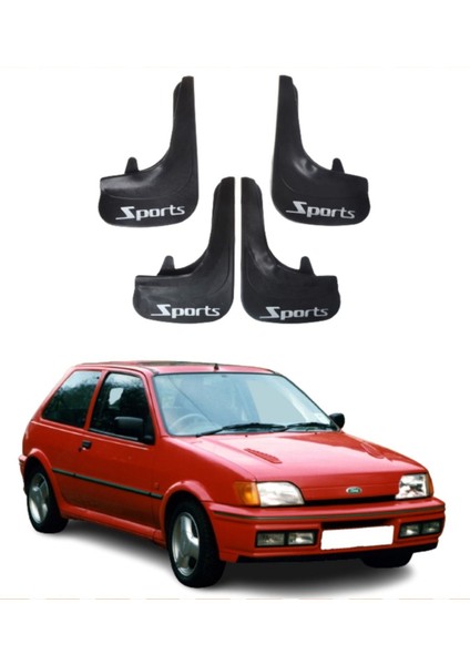 Ford Fiesta 1990-2002 Uyumlu Sports Yazılı 4'lü Tozluk Çamurluk Paçalık Modifiye