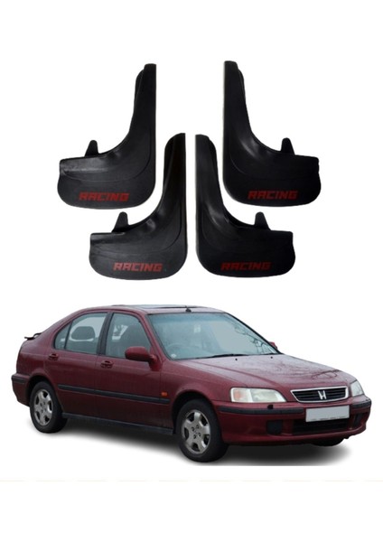 Honda Civic Euro Hb 1996-2001 Uyumlu Racing Yazılı 4'lü Tozluk Çamurluk Paçalık Modifiye