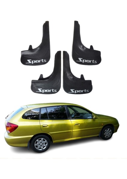 Kia Rio Stw 2003-2005 Uyumlu Sports Yazılı 4'lü Tozluk Çamurluk Paçalık Modifiye