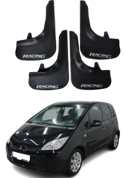 Mitsubishi Colt Uyumlu Racing Yazılı 4'lü Tozluk Çamurluk Paçalık Modifiye
