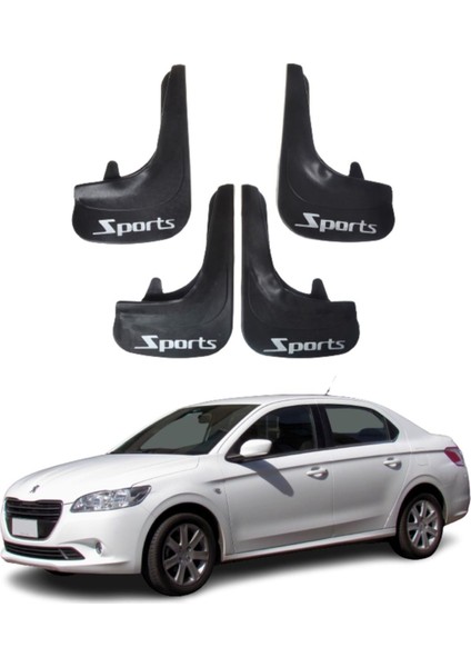 Peugeot 301 Uyumlu Sports Yazılı 4'lü Tozluk Çamurluk Paçalık Modifiye