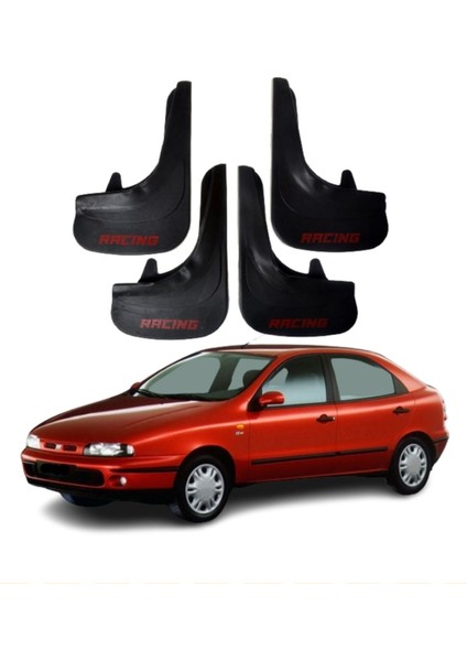 Fiat Brava Tüm Kasalara Uyumlu Racing Yazılı 4'lü Tozluk Çamurluk Paçalık Modifiye