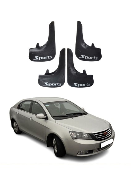 Geely Emgrand Uyumlu Sports Yazılı 4'lü Tozluk Çamurluk Paçalık Modifiye
