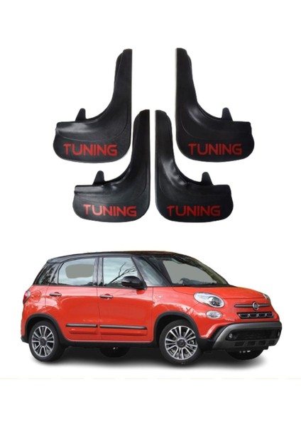 Fiat 500L Uyumlu Tuning Yazılı 4'lü Tozluk Çamurluk Paçalık Modifiye