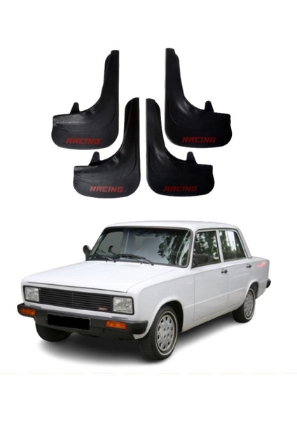 Fiat Serçe Uyumlu Racing Yazılı 4'lü Tozluk Çamurluk Paçalık Modifiye