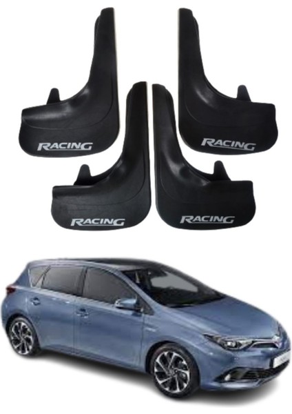 Toyota Auris Uyumlu Racing Yazılı 4'lü Tozluk Çamurluk Paçalık Modifiye