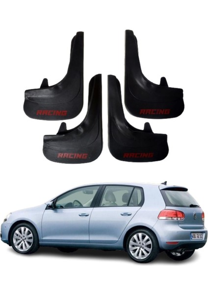 Volkswagen Golf 6 Uyumlu Racing Yazılı 4'lü Tozluk Çamurluk Paçalık Modifiye