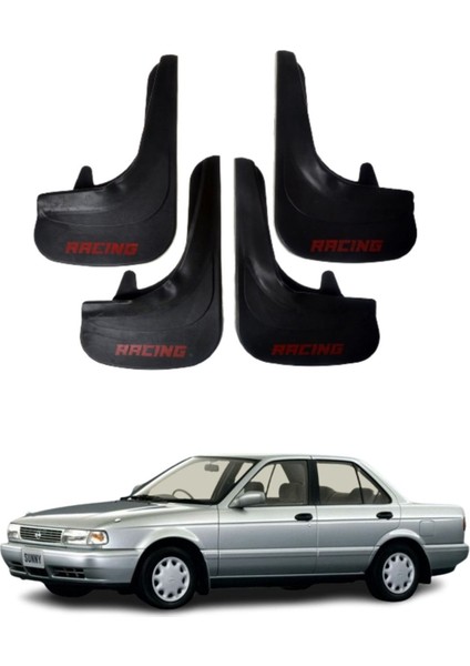 Nissan Sunny Uyumlu Racing Yazılı 4'lü Tozluk Çamurluk Paçalık Modifiye