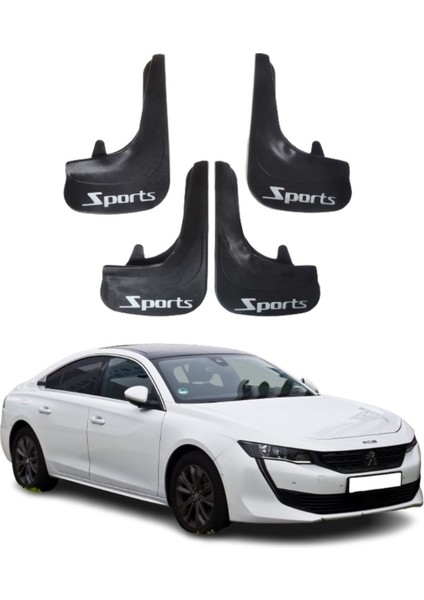 Peugeot 508 Uyumlu Sports Yazılı 4'lü Tozluk Çamurluk Paçalık Modifiye