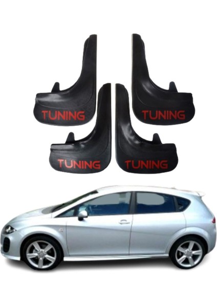 Seat Leon Uyumlu Tuning Yazılı 4'lü Tozluk Çamurluk Paçalık Modifiye