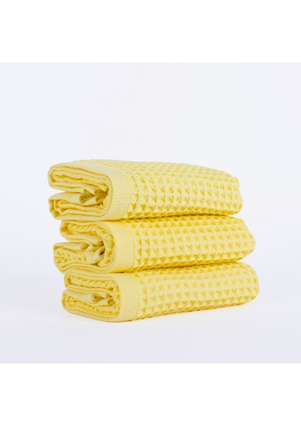 Lüks Waffle El Havlusu Seti 3 Adet, 40X80CM 100% Pamuk Yüksek Kaliteli Çabuk Kuruyan Waffle Havl