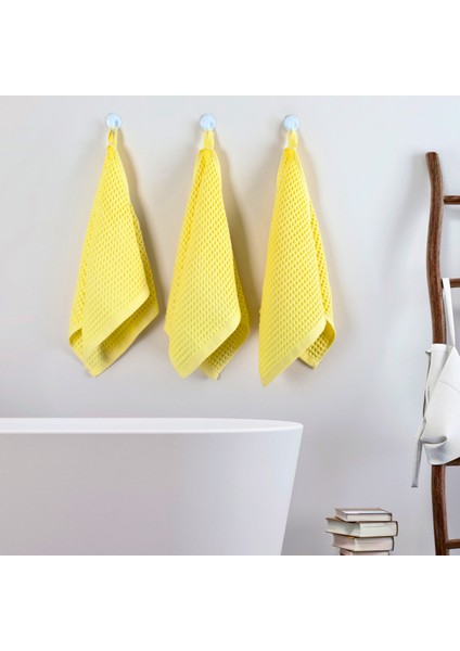 Lüks Waffle El Havlusu Seti 3 Adet, 40X80CM 100% Pamuk Yüksek Kaliteli Çabuk Kuruyan Waffle Havl fiyatları