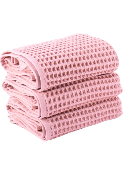 Lüks Waffle El Havlusu Seti 3 Adet, 40X80CM 100% Pamuk Yüksek Kaliteli Çabuk Kuruyan Waffle Havl