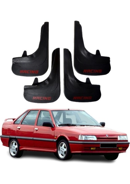 Renault R 21 Tüm Kasalara Uyumlu Racing Yazılı 4'lü Tozluk Çamurluk Paçalık Modifiye