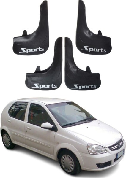 Tata Indica Uyumlu Sports Yazılı 4'lü Tozluk Çamurluk Paçalık Modifiye
