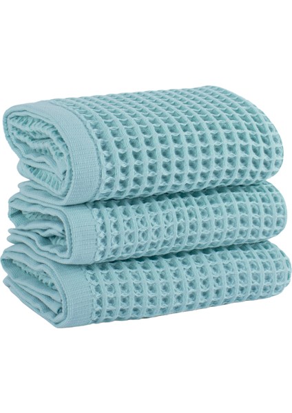 Lüks Waffle El Havlusu Seti 3 Adet, 40X80CM 100% Pamuk Yüksek Kaliteli Çabuk Kuruyan Waffle Havl
