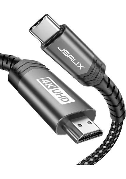 USB C Type-C To HDMI Görüntü Aktarım Kablosu 4K@60Hz USB 3.1 Type-C HDMI 2.0 Kablosu
