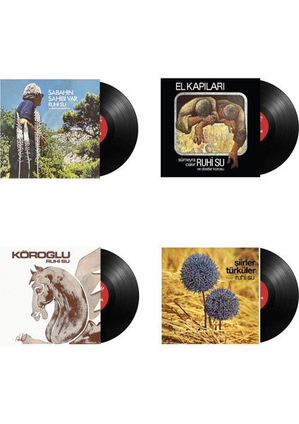 Ruhi Su - Köroğlu / Şiirler Türküler / El Kapıları / Sabahın Sahibi Var (4 Plak Özel Set)