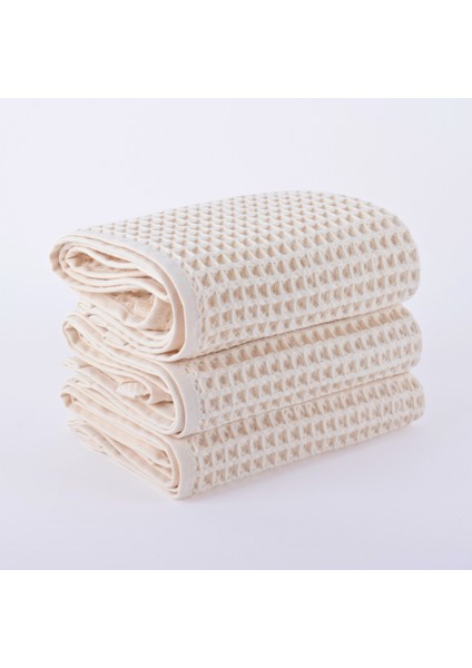 Lüks Waffle El Havlusu Seti 3 Adet, 40X80CM 100% Pamuk Yüksek Kaliteli Çabuk Kuruyan Waffle Havl