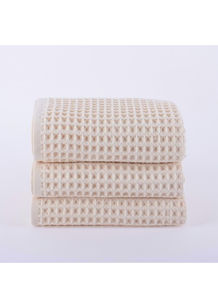 Lüks Waffle El Havlusu Seti 3 Adet, 40X80CM 100% Pamuk Yüksek Kaliteli Çabuk Kuruyan Waffle Havl