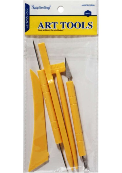 Plastik Seramik Heykel Polimer Kil Şekilendirme Modelaj Detay Seti 5 Parça