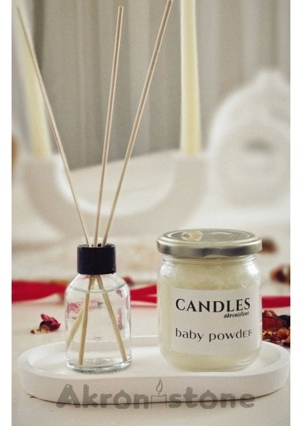 Bebek Pudrası Kokulu Oda Kokusu ve Kavanoz Mum, Beyaz, Şık ve Ferahlatıcı Atmosfer modelleri