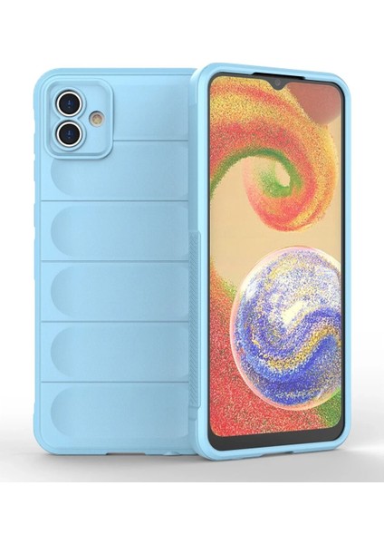 Samsung Galaxy A04E Kılıf Optimum Silikon - Sky Blue Arbkd