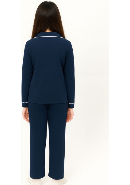 Kız Çocuk Pamuklu Düğmeli Uzun Kollu Pijama Takımı - 1507 -1508 fiyatları