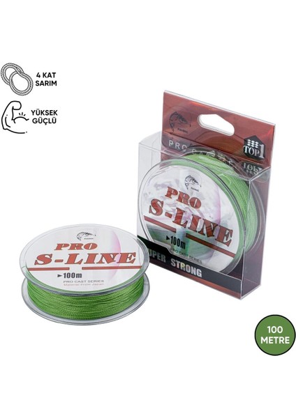 Ip Örgü Misina - 4 Kat - Pro S-Line - 100MT - 0.20MM - 9,99KG Çeker