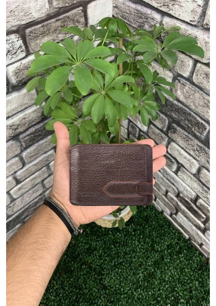 Hakiki Deri Kahverengi Unisex Kartlık (T618)