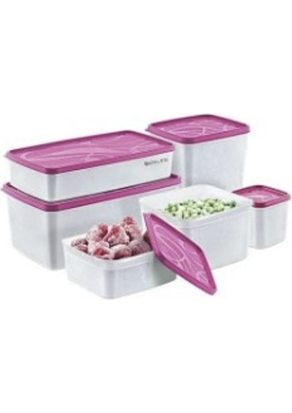 Alaska Derindondurcu Saklama Kabı 6'lı Set (380ML, 650ML, 1,1lt, 1,85LT, 2,0lt, 3,5lt)