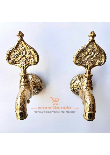 Ikili Desenli Özel Osmanlı Musluğu Gold