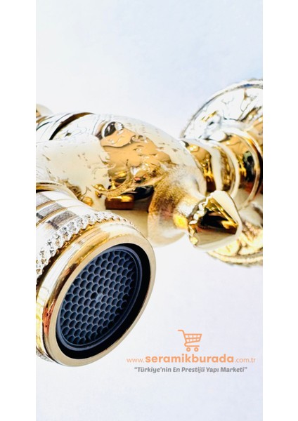 Ikili Desenli Özel Osmanlı Musluğu Gold indirimleri