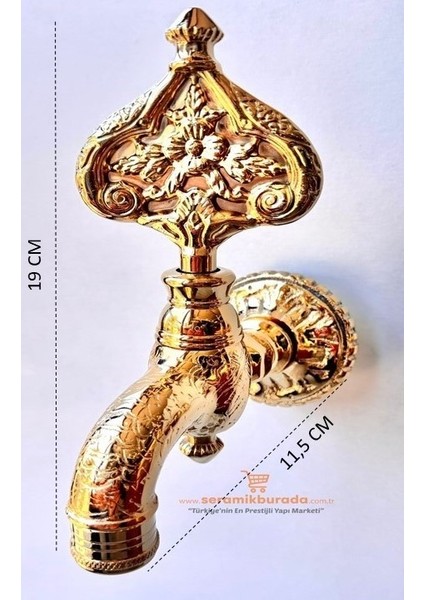 Ikili Desenli Özel Osmanlı Musluğu Gold