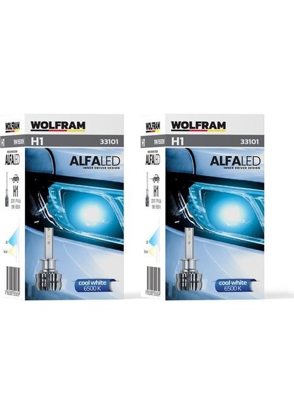 33101 - Ampul Alfa Fansız H1 LED Zenon 1.800 Lümen 12V 19W