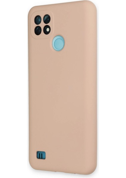 Realme C21 Kılıf Nano Içi Kadife Silikon - Pudra Arbkd modelleri