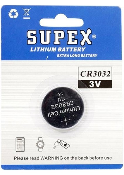 CR3032 3 Volt Lityum Pil Tekli