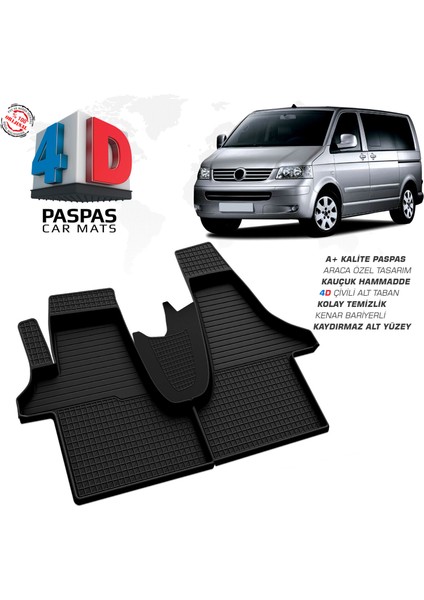 VW Transporter T5 4D Havuzlu Paspas 2003-2015