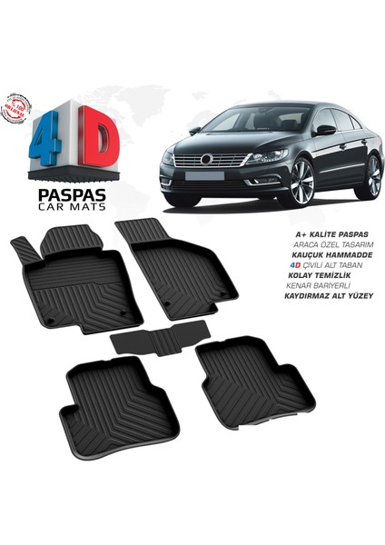 VW Passat CC 4D Havuzlu Paspas 2008-2017