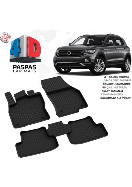 VW T Cross 4D Havuzlu Paspas 2019-2023