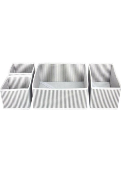 Çizgili Gri 4 Parça Çok Amaçlı Çekmece ve Dolap Içi Düzenleyici fiyatları