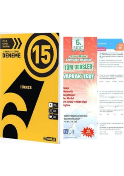 6.sınıf Hız Türkçe Deneme ve Tüm Dersler Yaprak Test