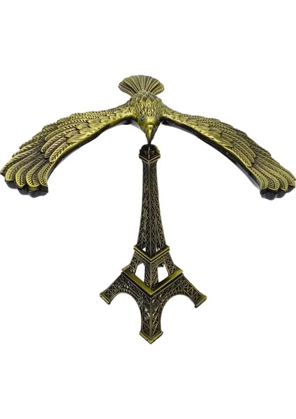 Vintage Metal Dengeli Kartal ve Eyfel Kulesi Bronz 12X10 cm indirimleri